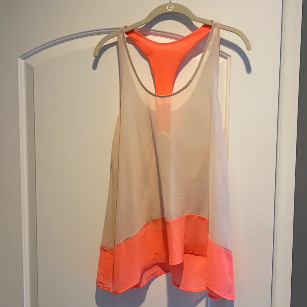 Lush sheer flowy racer back tank